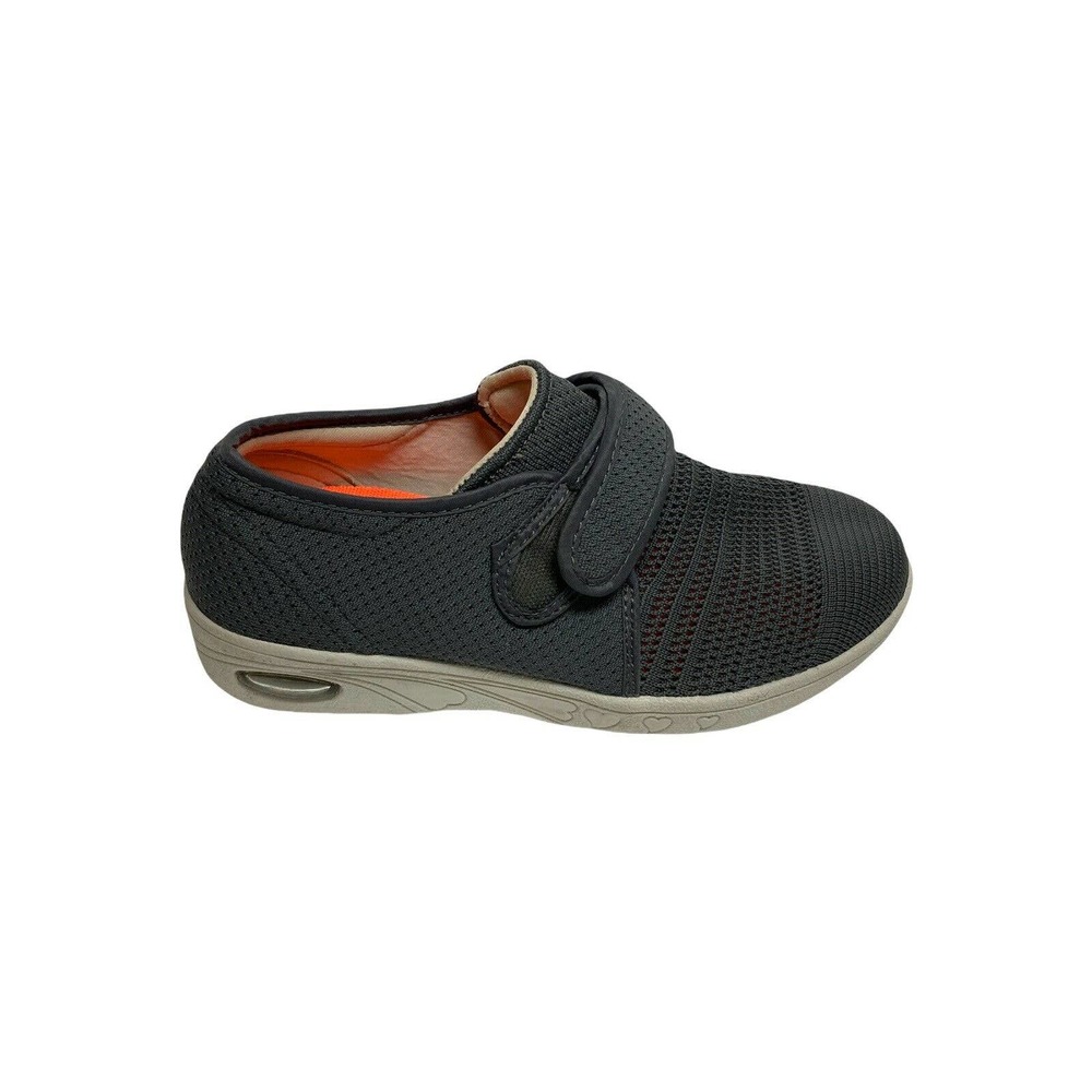 Youyun Elderly Non-Slip Diabetic Women's Walking Shoes Mesh Size 7 Grey